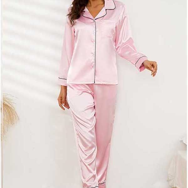 Pink Full Sleave Silk Shirt and Trouser