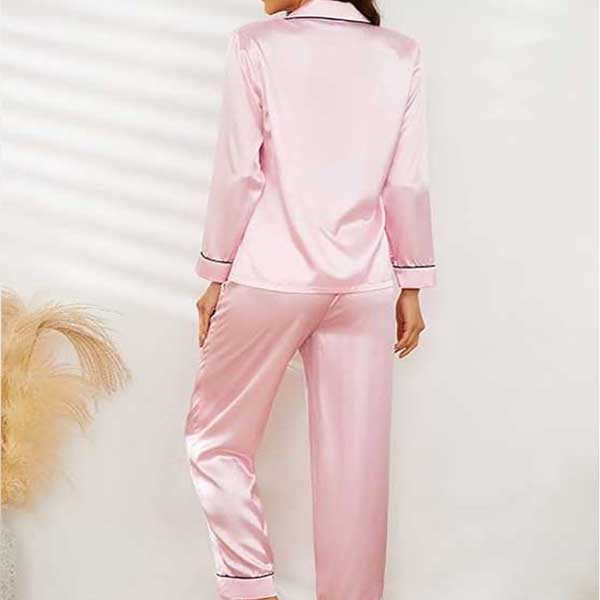 Pink Full Sleave Silk Shirt and Trouser