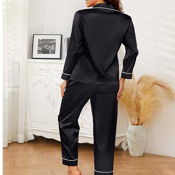 Black Full Sleave Silk Shirt and Trouser
